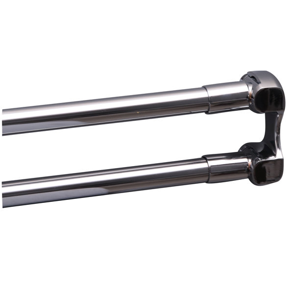 Barclay Double 66" L Adjustable Straight Fixed Shower Curtain Rod